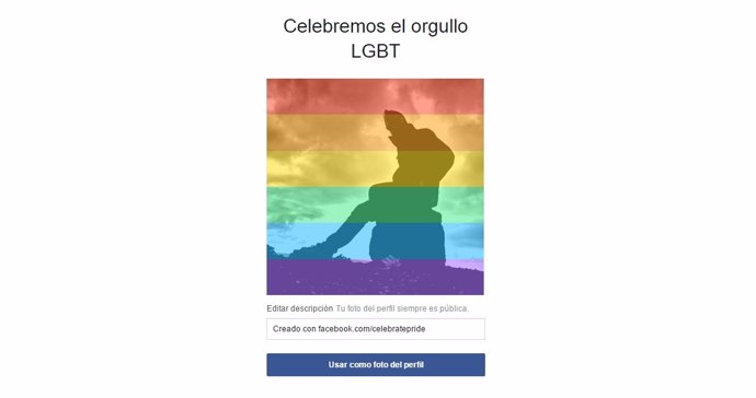 Foto perfil orgullo gay arcoiris Facebook