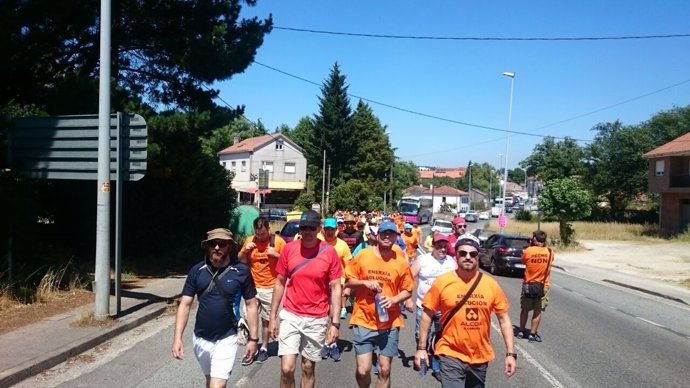 Cuarto día de marcha de trabajadores de Alcoa