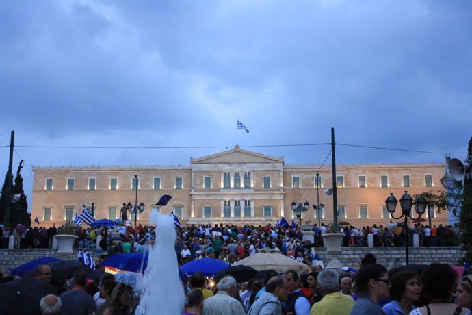 Manifestación por el 'sí' en Atenas
