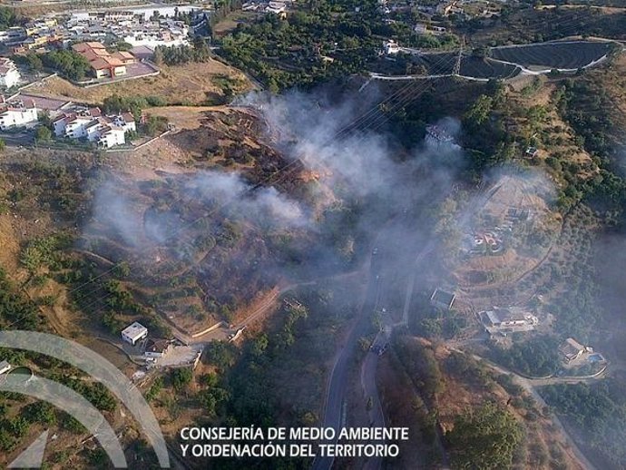 Fuego incendio coín Málaga 30 de junio infoca