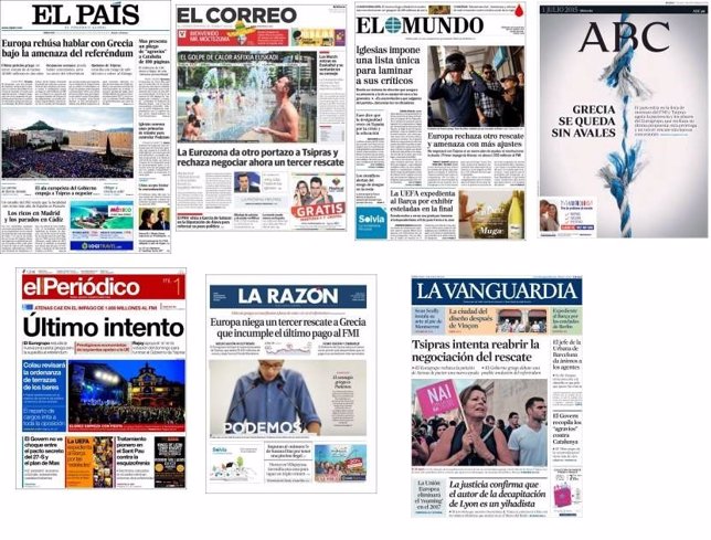 Portadas del 1 de julio