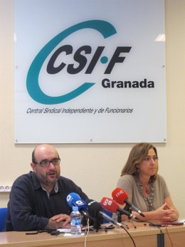 El presidente de CSIF, Miguel Borra, en Granada.