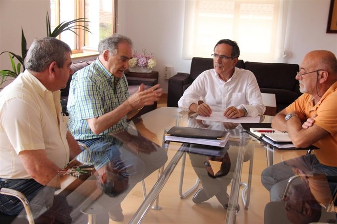 Viadero con los representantes de CCOO