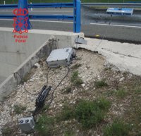 Imputado un vecino de Zizur Mayor por dañar un radar móvil de la Policía Foral