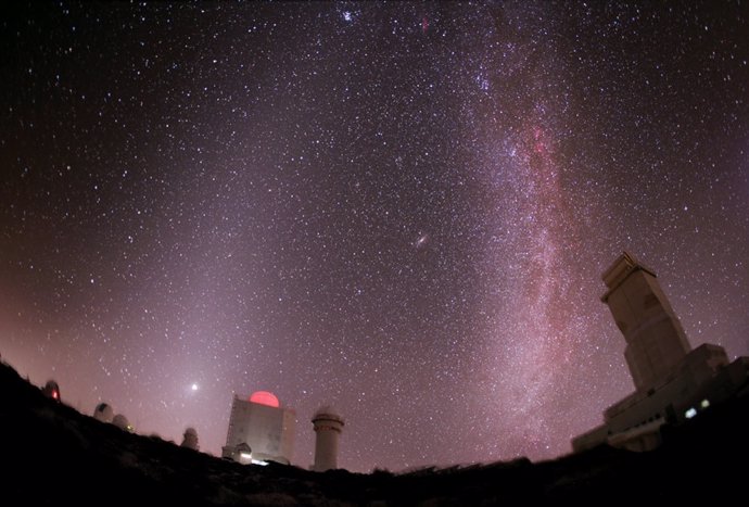 Imagen del cielo desde el Observatorio del Teide