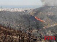 Controlado el incendio de Collserola que quema unas 20 hectáreas