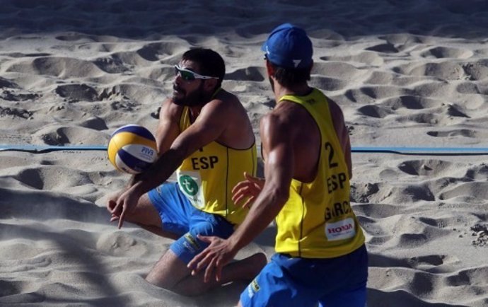 Fran Marco y Christian García en el Mundial de voley playa