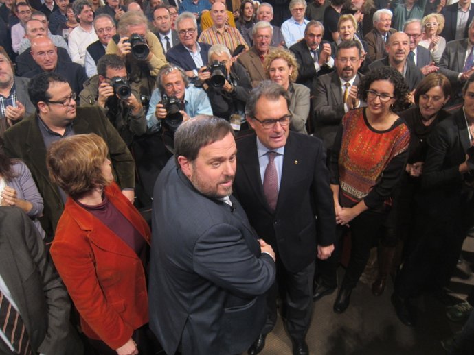 Oriol Junqueras y Artur Mas (Archivo)