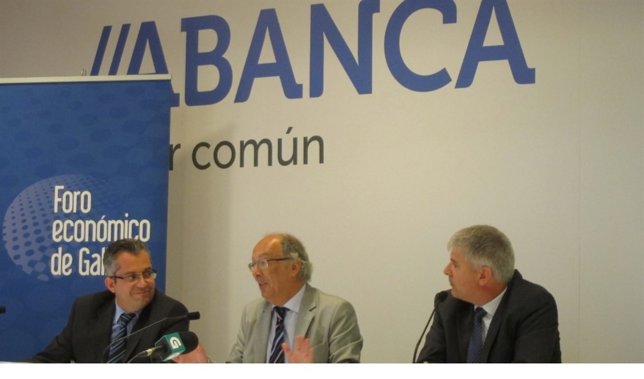 Patricio Sánchez, González Laxe y Santiago Lago (Foro Económico de Galicia)