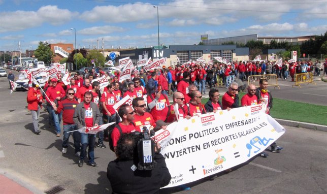 Trabajadores de Itevelesa se manifiestan en Valladolid