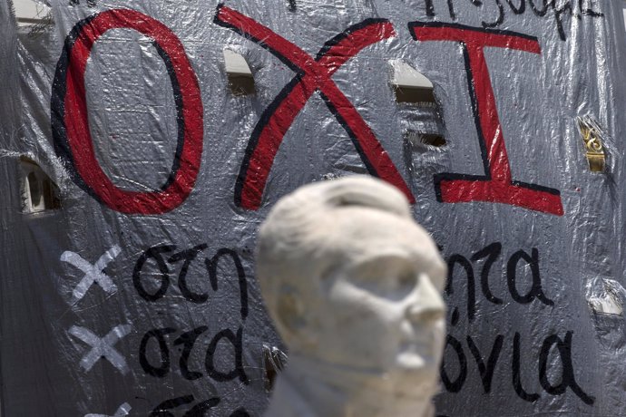 Cartel a favor del 'no' en Grecia