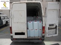 Detenido en Melilla con 5.000 litros de alcohol de 96,5º en una furgoneta
