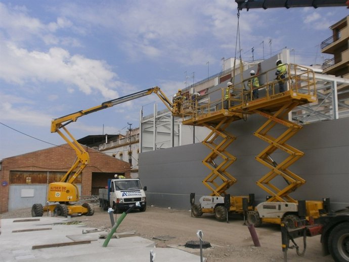 Obras para la ejecución de la plataforma. 