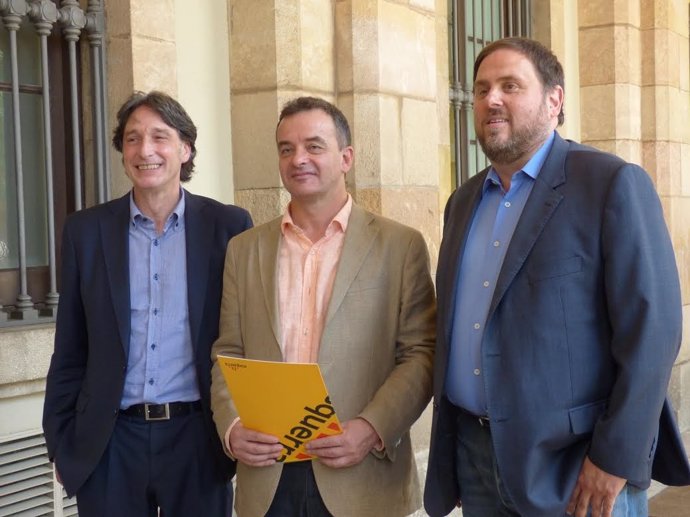 Jordi Portabella, Alfred Bosch y Oriol Junqueras