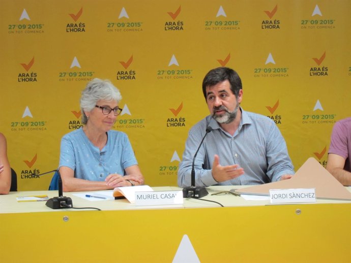 Muriel Casals (Òmnium Cultural), Jordi Sànchez (ANC)