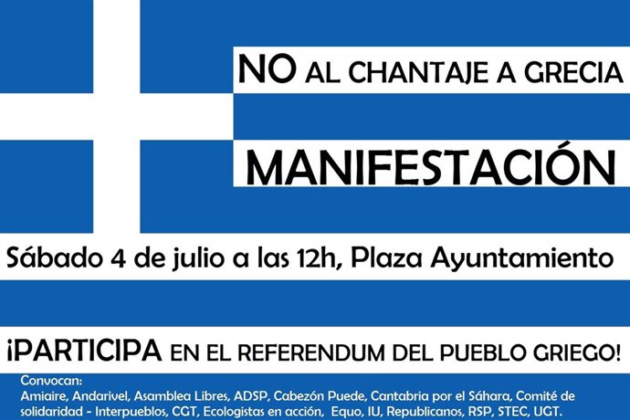 Manifestación En Apoyo Al Pueblo Griego