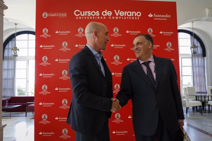 Luis Rubiales y Javier Tebas, curso de verano Universidad Complutense