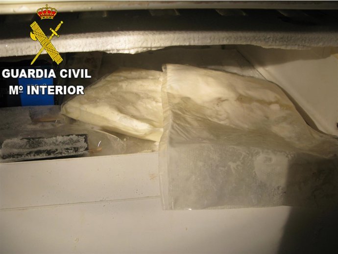 Speed escondido en un congelador de una vivienda en Bétera