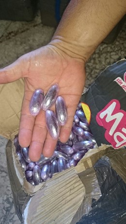 Droga intervenida en la operación