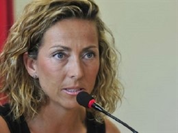 Gala León, capitana del equipo español de Copa Davis