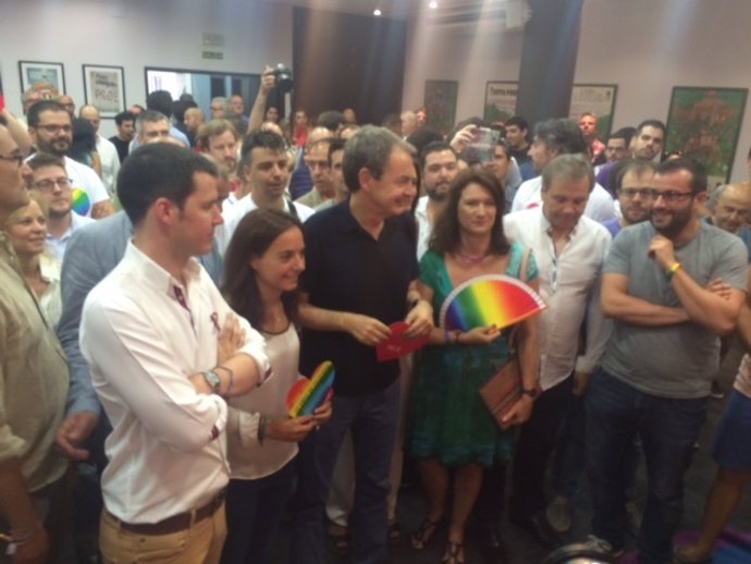 Jose Luis Rodríguez Zapatero con miembros del PSM