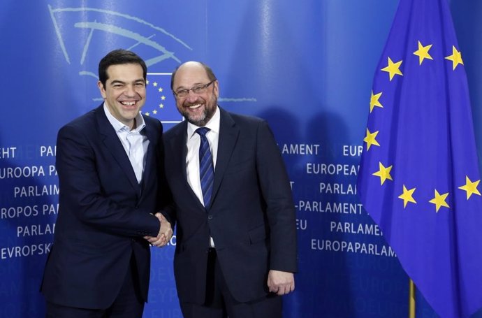 Martin Schulz y Alexis Tsipras