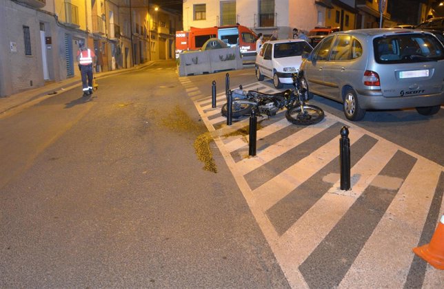 Herido grave un hombre de 47 años en un accidente de moto en Cascante