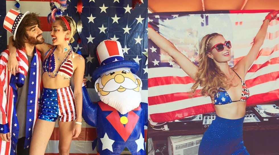 Miley Cyrus y Paris Hilton celebran el 4 de julio