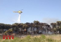 Estabilizado un incendio en Cardedeu cerca de una urbanización