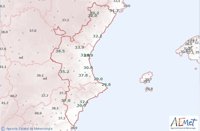 Utiel (Valencia) registra la máxima de la Comunitat con 38,5 grados