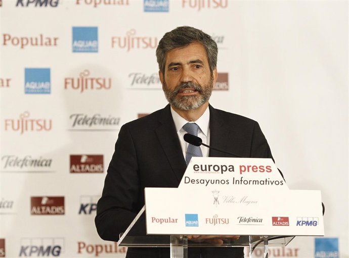 Carlos Lesmes en los Desayunos de Europa Press