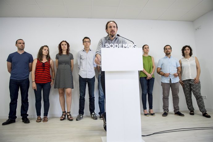 Pablo Iglesias y la Ejecutiva de Podemos