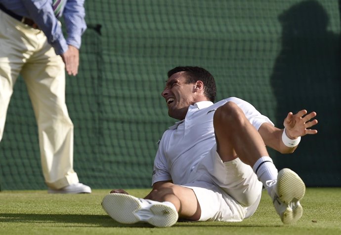 Roberto Bautista cae en Wimbledon