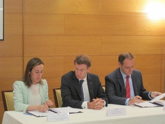 Firma del convenio Xunta-Caixa Rural