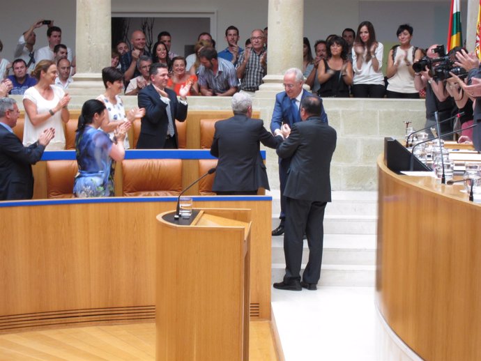 Ceniceros recién elegido presidente felicitado por Sanz y Del Río