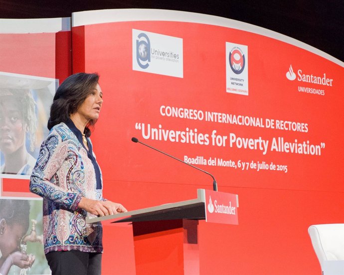 Ana Botín en acto de clausura de Universities for Poverty Alleviation (UPA)