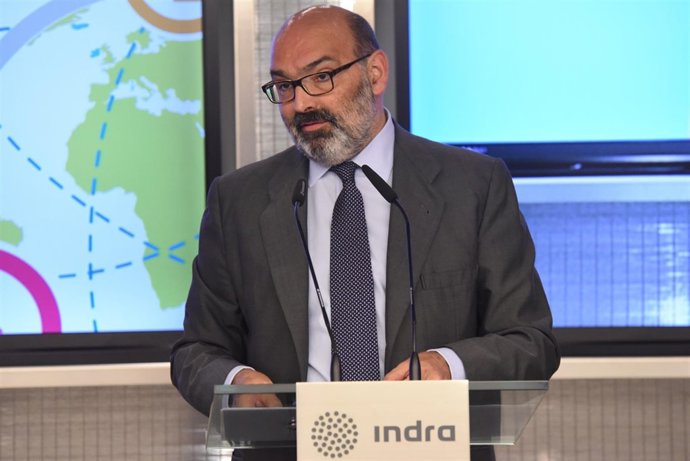 Presidente de Indra, Fernando Abril-Martorell, durante la Junta de Accionistas