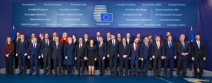 Foto de familia del Consejo Europeo de marzo en Bruselas