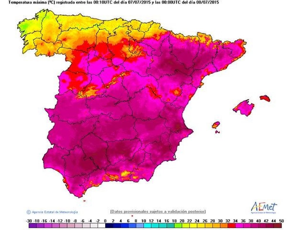 Máximas de este martes