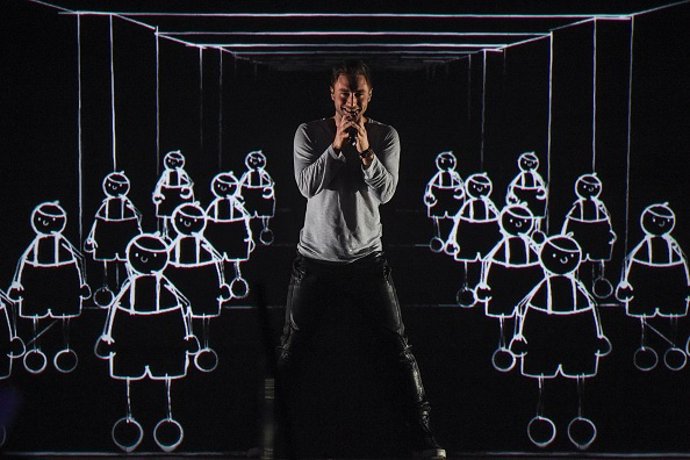 Imagen de Mans Zelmerlöw en la 60 edición del Festival de Eurovisión