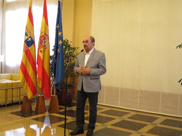 El presidente de Aragón, Javier Lambán