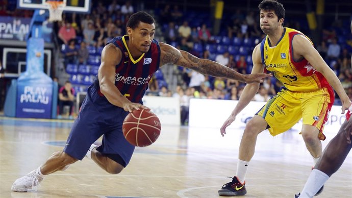 Edwin Jackson jugando contra el Morabanc Andorra