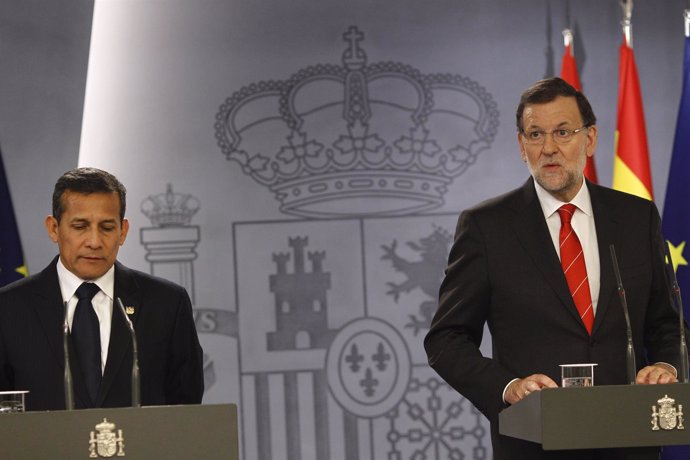 Mariano Rajoy y Ollanta Humala en la Moncloa