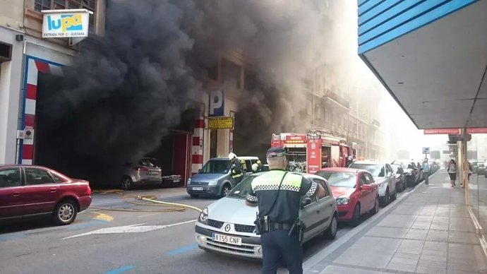 Incendio del garaje de la calle San José