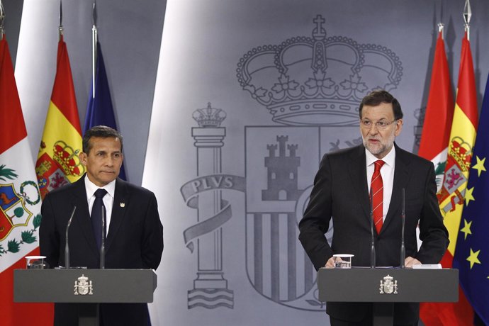 Mariano Rajoy y Ollanta Humala en la Moncloa