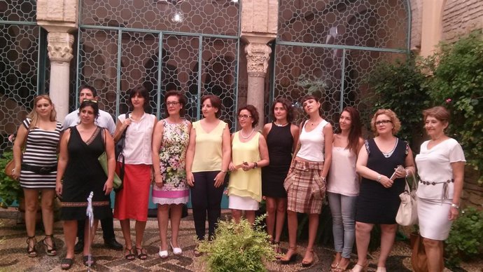 Baena (centro), en la presentación del díptico