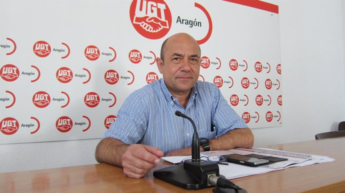 El secretario general de UGT Aragón, Daniel Alastuey