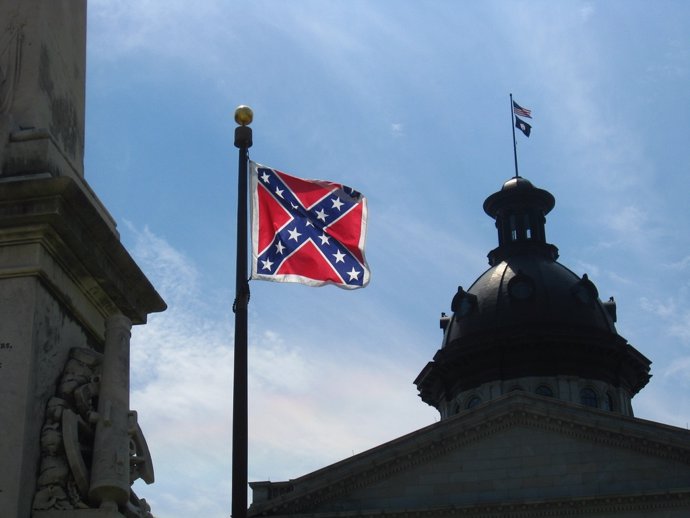 Bandera confederada en Carolina del Sur