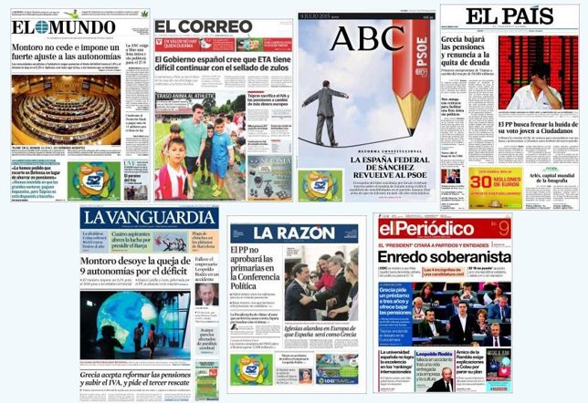 Portadas periódicos 9 de julio