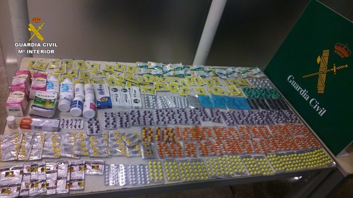 Medicamentos falsificados incautados por la Guardia Civil